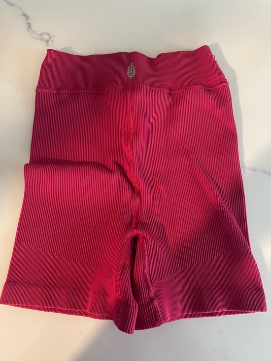 free people movement Pants - FP Movement by Free People Fuchsia Ribbed Bike Shorts